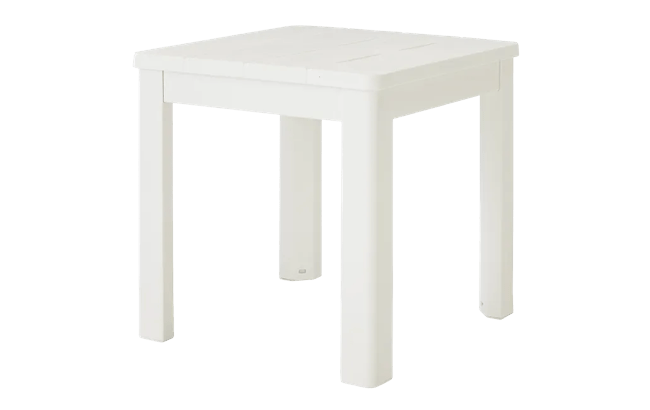 White Chaise Square Small Outdoor Side Table - Keter US