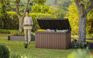 Arcón de exterior Darwin - 142,5x65,3x78,2 y 570L - Marrón