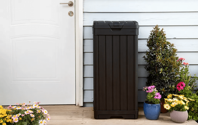Baltimore Black Outdoor Trash Can - Keter US