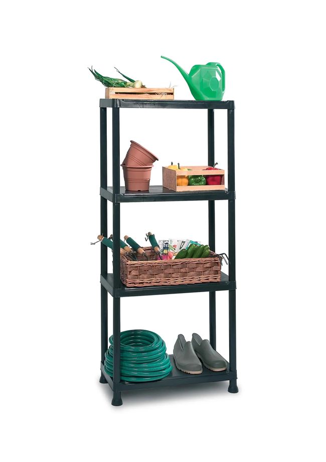 Plus Lagerregale – 4 Böden – 2 Stück - Schwarz/Grau