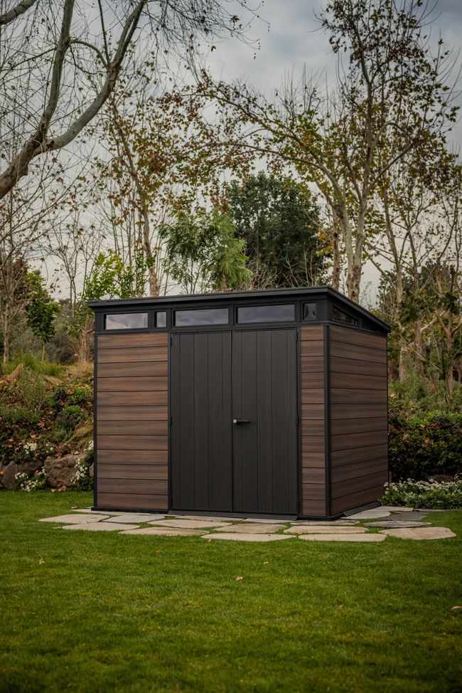 Caseta de exterior Signature 9x7 - 279x218x226 cm y 6,1 m2 - Rosewood