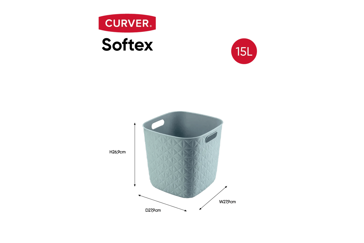Softex Opbergmand Cube 15L - Blauw