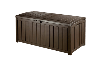Arcón de exterior Glenwood 128x65x61 cm y 390L - Marrón - Arcones de exterior