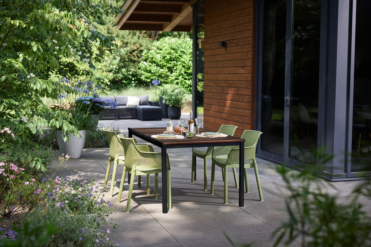 Table Porto 156cm 6 places - Marron Aspect Noyer