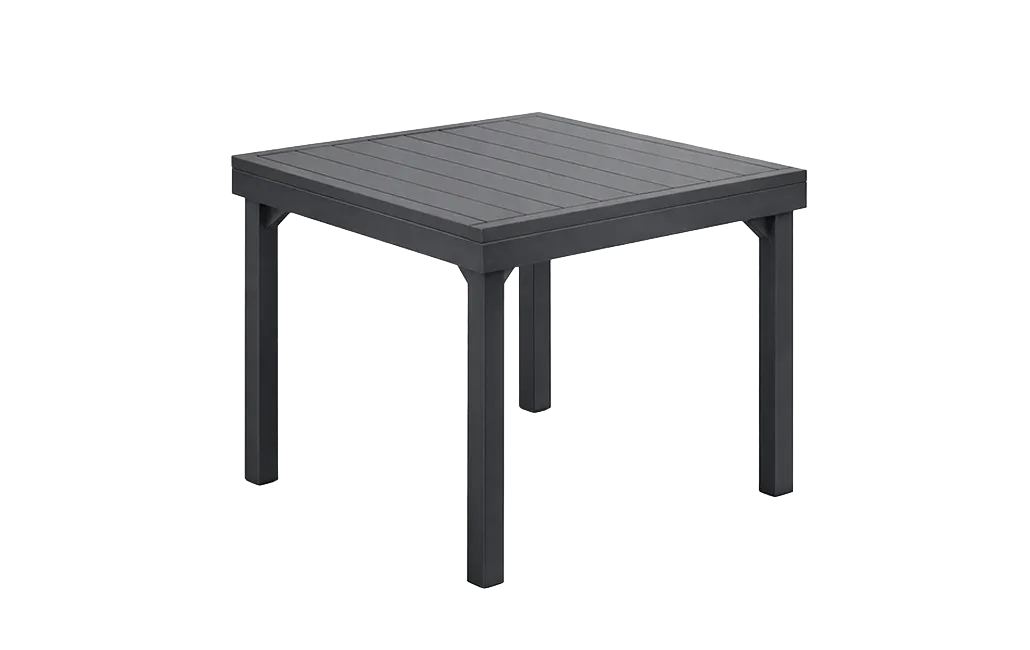 שולחן פלמה אלומיניום נפתח 90/180 - אפור גרפיט