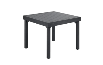 שולחן פלמה אלומיניום נפתח 90/180 - אפור גרפיט - שולחן אוכל נפתח​