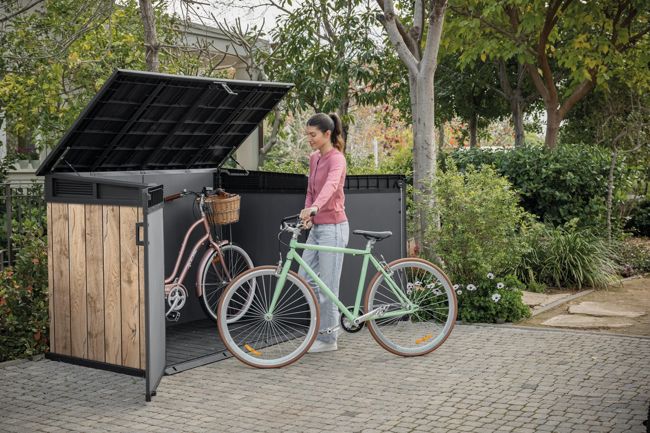 Coffre de jardin Signature effet bois 2020L - Marron aspect Douglas