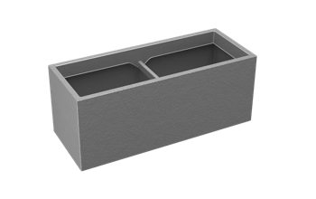 עציץ מלבני כרמל - אפור גרניט - אדניות וערוגות לגינה ולמרפסת מפלסטיק