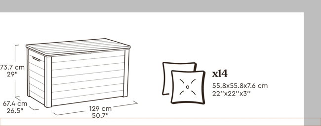 Ontario 570L Aufbewahrungsbox - Graphit