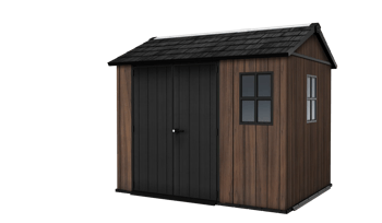 Signature Apex Shed 9x7.5ft - Rosewood - Large Sheds