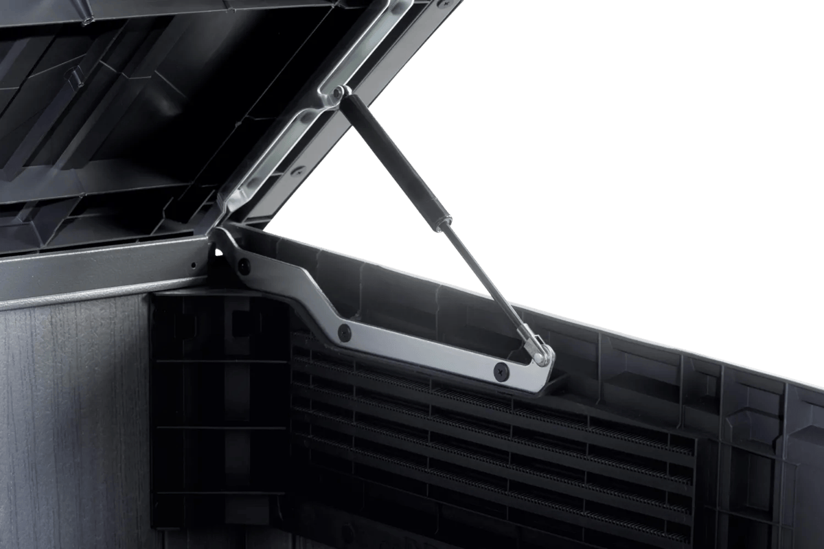 Cobertizo de exterior horizontal Cortina Mega - 190,5x109,3x132,5 cm y 2020L - Gris
