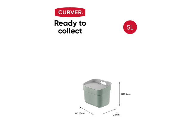 פח מיחזור 5 ליטר READY to Collect - ירוק