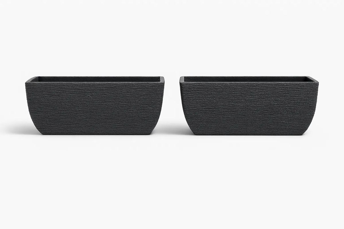 Cotswold Trough Planter 60cm Set of 2 - Millstone Grey