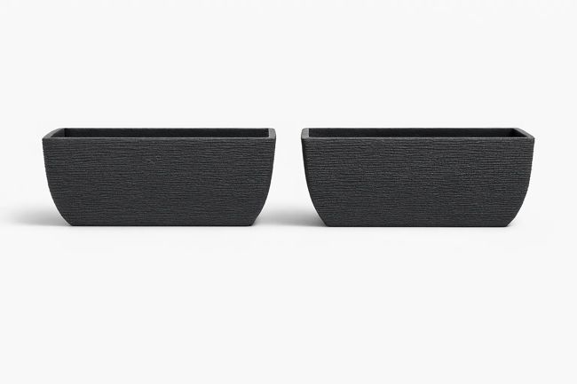 Cotswold Trough Planter 60cm Set of 2 - Millstone Grey