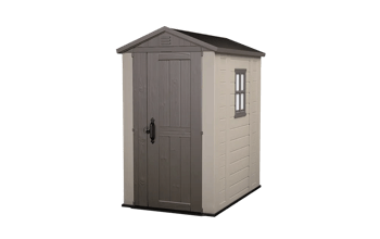 Caseta de exterior Factor 4x6 - 129.5x189x216,5 cm y 2,3m2 - Marrón - Casetas pequeñas
