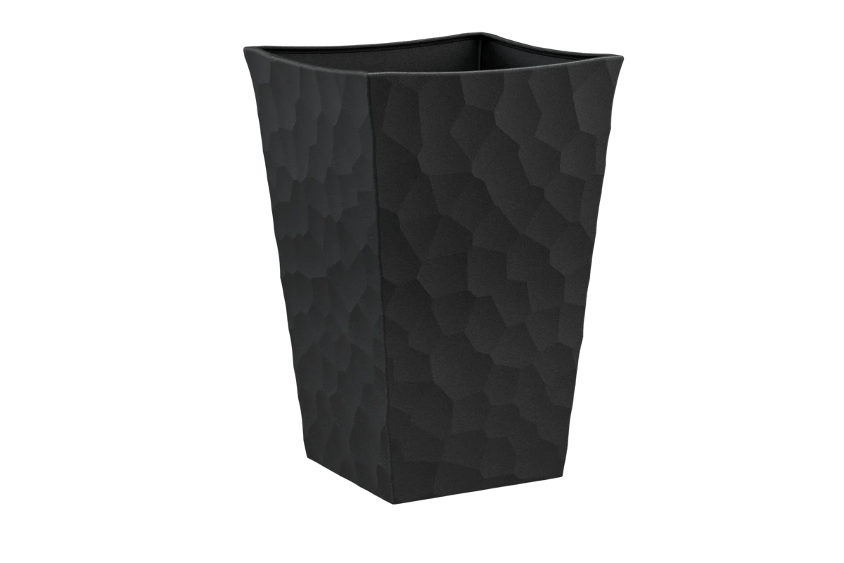 Tapered Stone Look Large Resin Planters - Graphite - Keter Canada