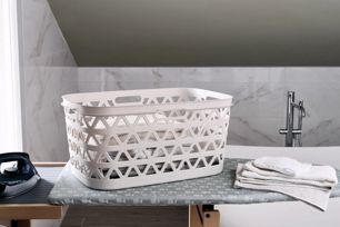 Oceana Wasmand 45L - Wit - Wasmanden
