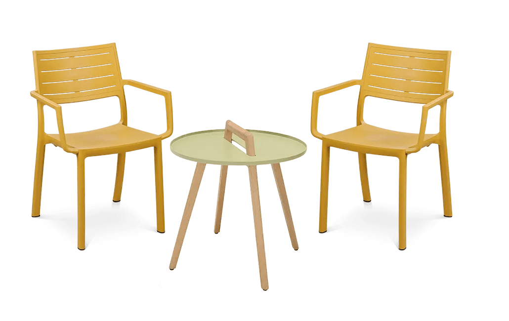 סט מטליין בלקוני - צהוב חרדל