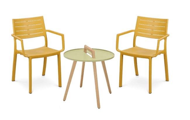 סט מטליין בלקוני - צהוב חרדל