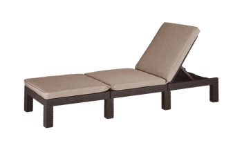 Tumbona de jardín Daytona Deluxe 65x195x25.5 cm - Marrón - Tumbonas de jardín
