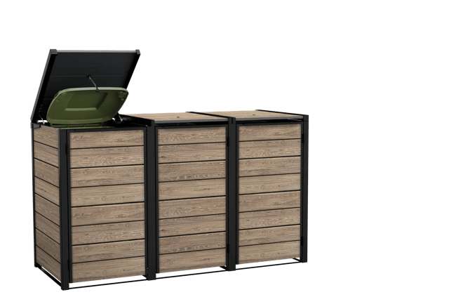 Signature Hide Away Containerberging - 3x240L - Ashwood