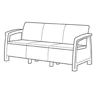 Canapé Corfu 3 places - Anthracite