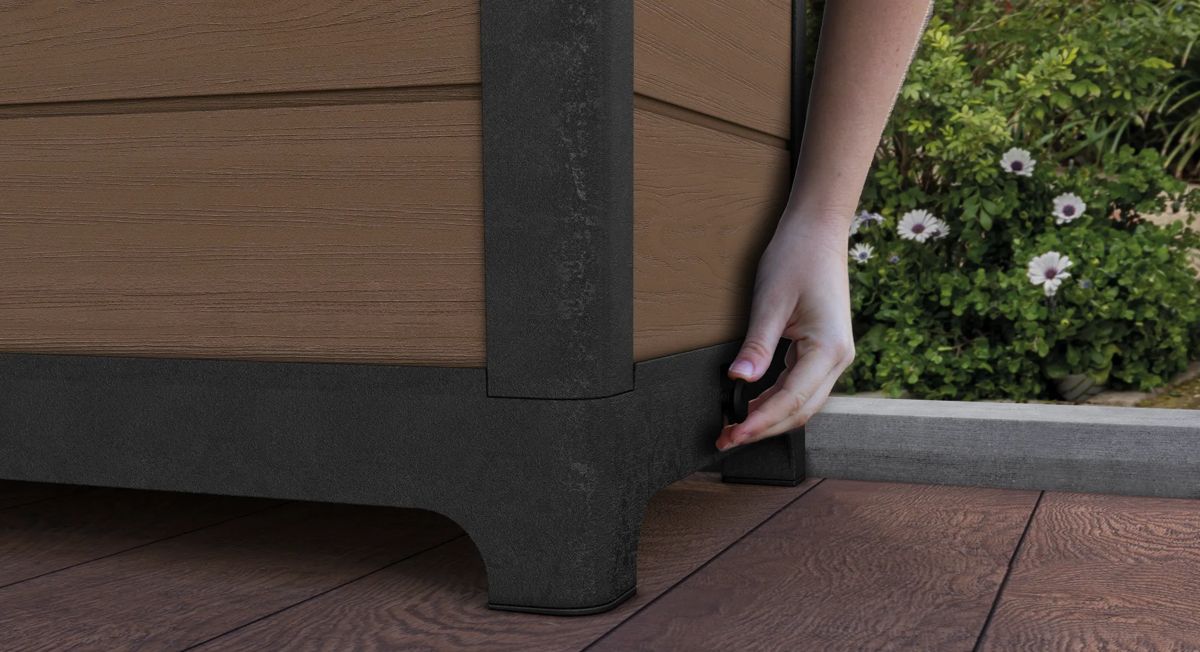 Jardinière d’intimité avec treillis en forme de tulipes, brune – Keter Canada