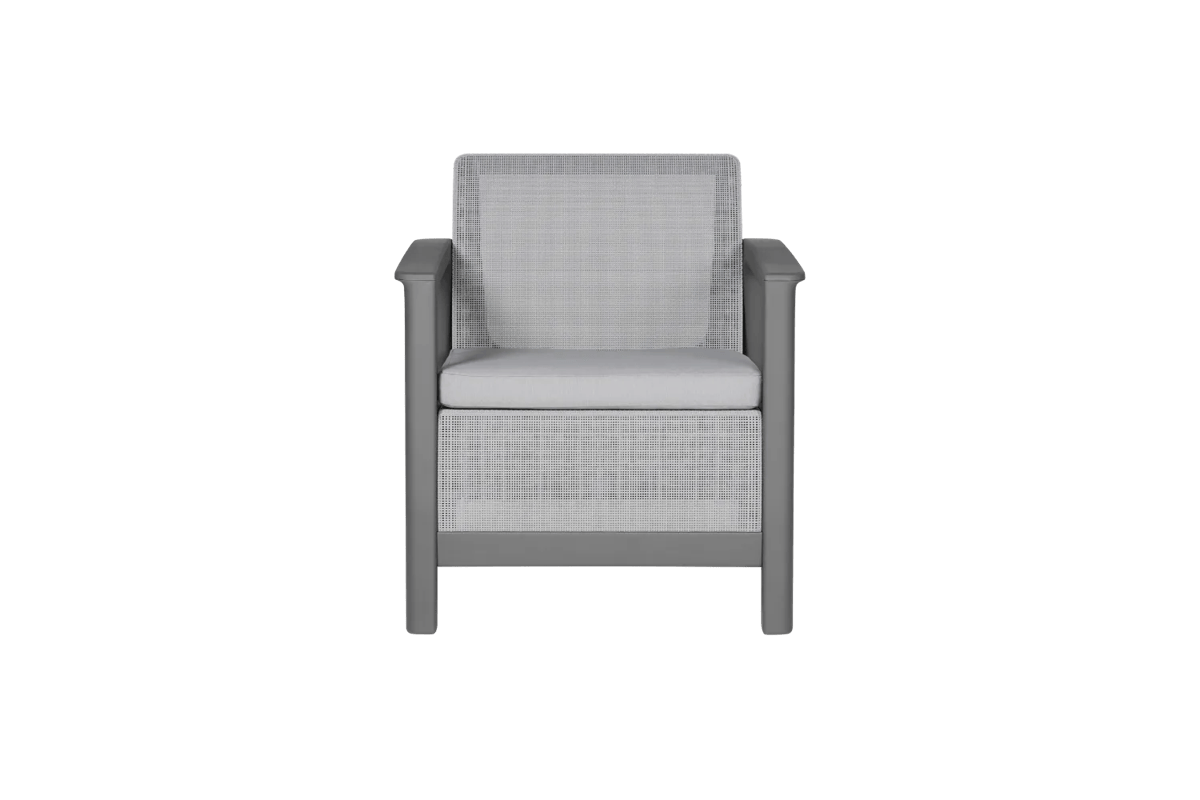 Scandi Linea Loungestoel - 2 stuks - Lichtgrijs