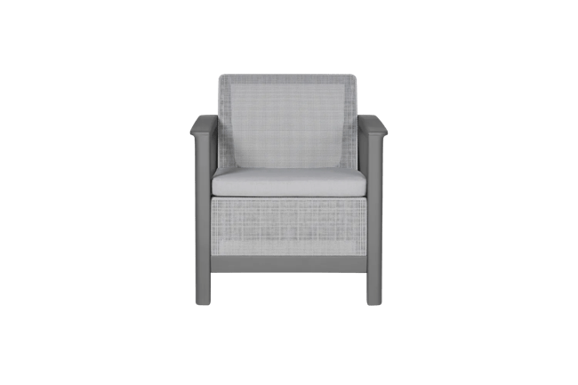 Scandi Linea Loungestoel - 2 stuks - Lichtgrijs