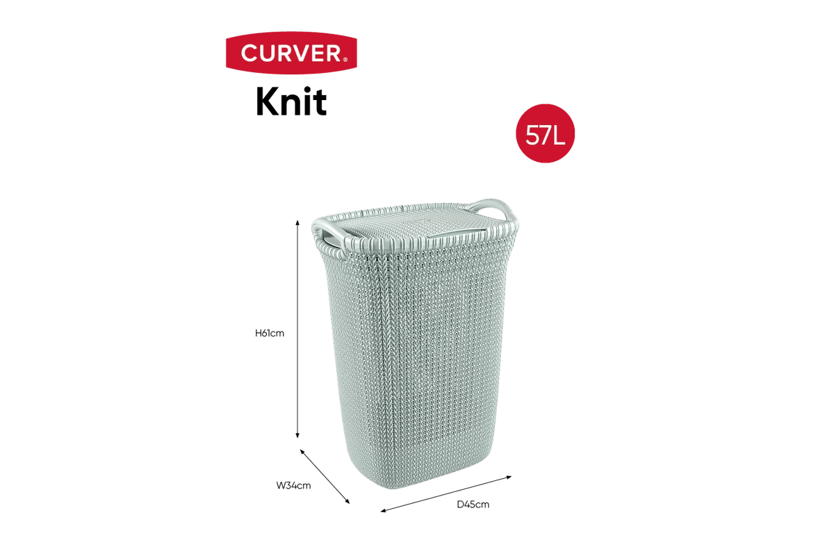 Knit Wasmand 57L - Blauw