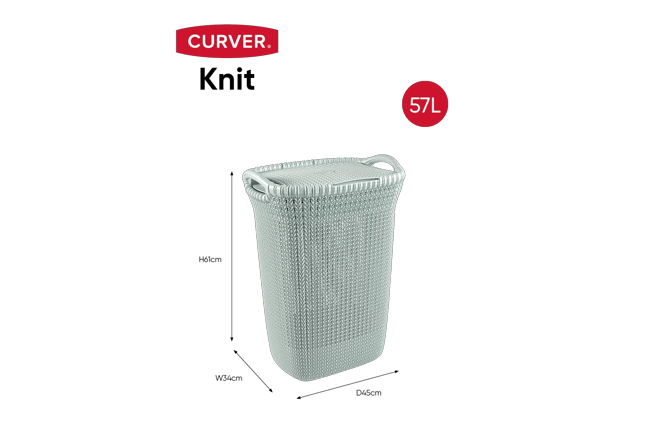 Knit Wasmand 57L - Blauw