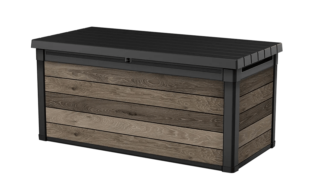Signature Walnut Brown 150 Gallon Storage Deck Box - Keter US