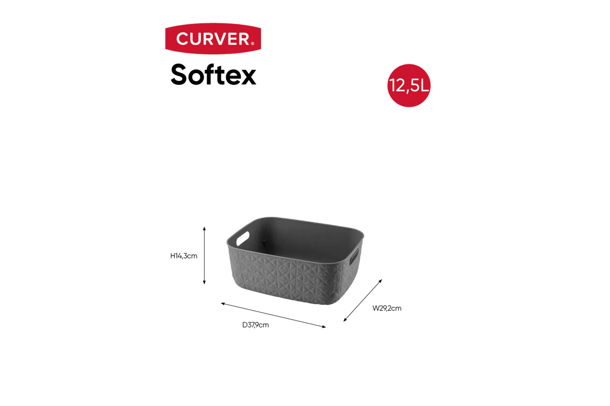 Softex Opbergmand 12,5L - Antraciet