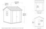 Newton Plus Shed 7x7.5ft - Grey