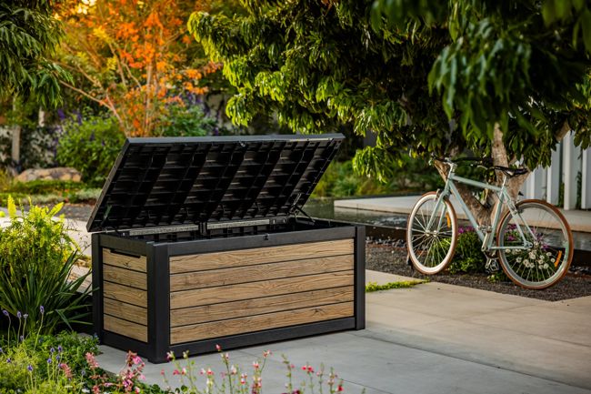 Coffre de jardin Signature 630L - Marron aspect Douglas