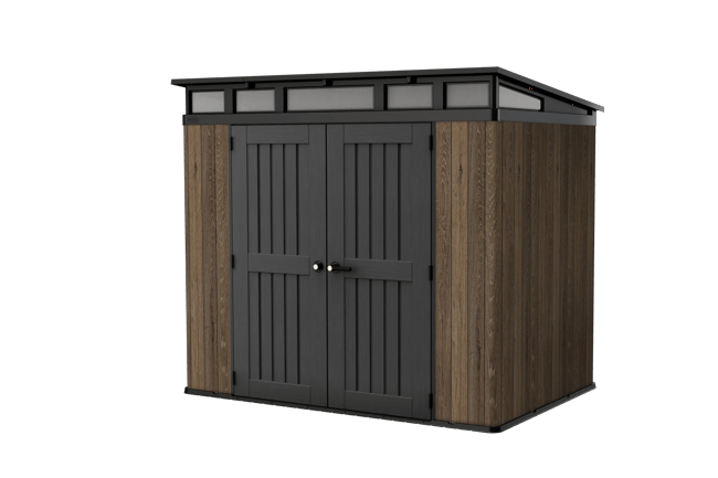 Aspen Gerätehaus 8×6 - Walnuss