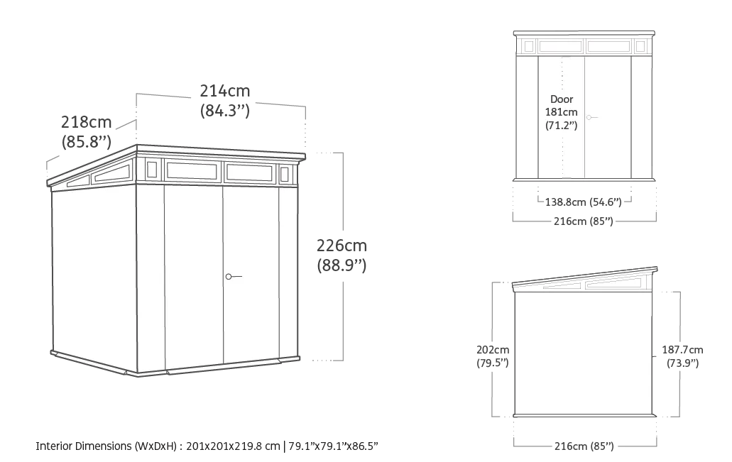 Signature Shed 7x7ft - Ashwood Brown