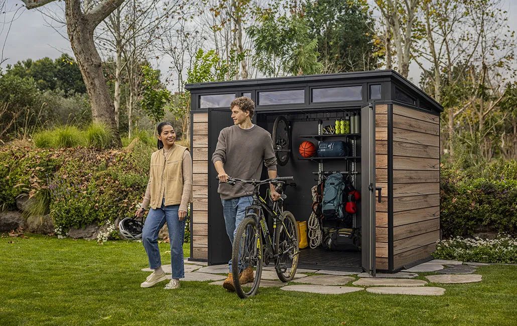 Signature Pine Brown Storage Shed - 9x7 Shed - Keter US