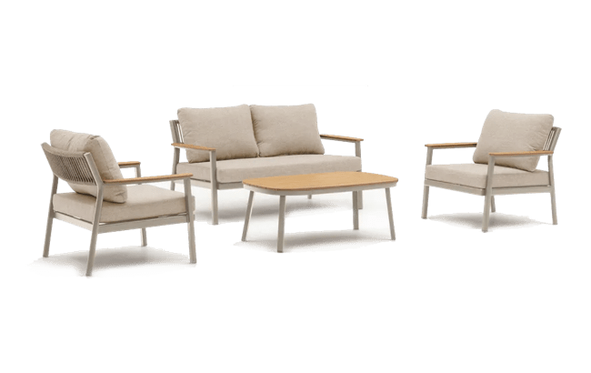 סט מערכת ישיבה פוקט אלומניום - בז