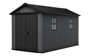 Newton Plus 7.5x13 Storage Shed - Graphite - Large Sheds