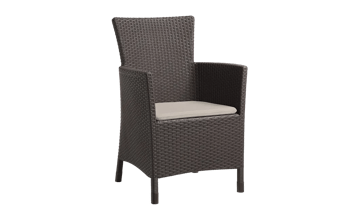 Sillón de exterior Iowa 62x60x89 cm - Marrón - Sillones de exterior