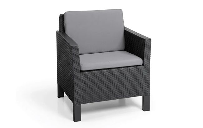 Conjunto de exterior de 4 plazas Chicago con mesa Lyon - Grafito