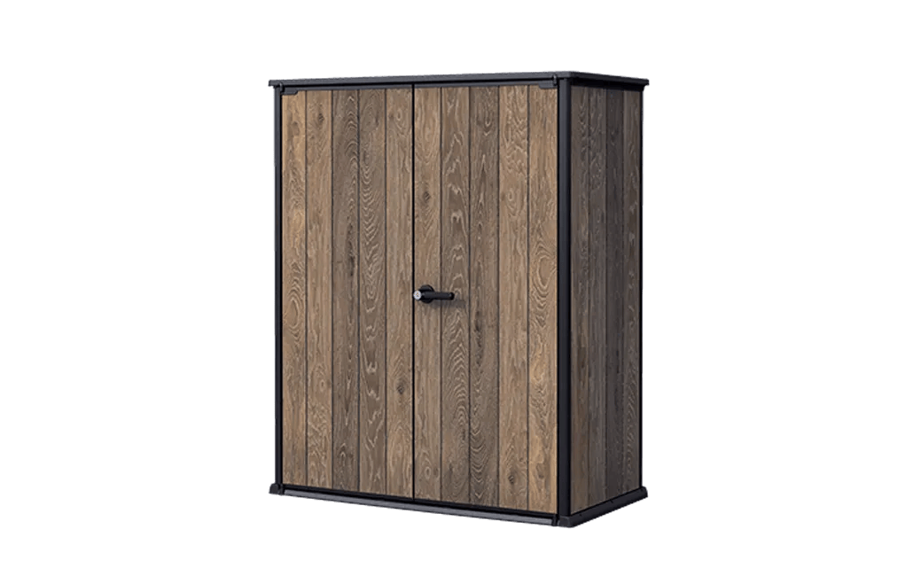 Cabanon de rangement vertical Signature – Cabanon en résine noyer – Keter Canada