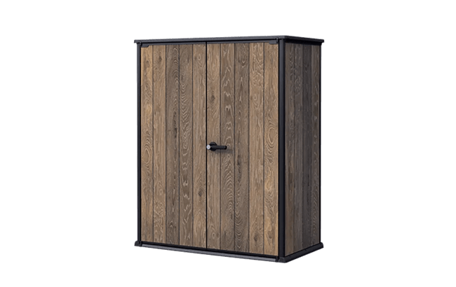 Signature Vertical Storage Shed in Walnut Brown - 4.6x2.4 Shed - Keter US