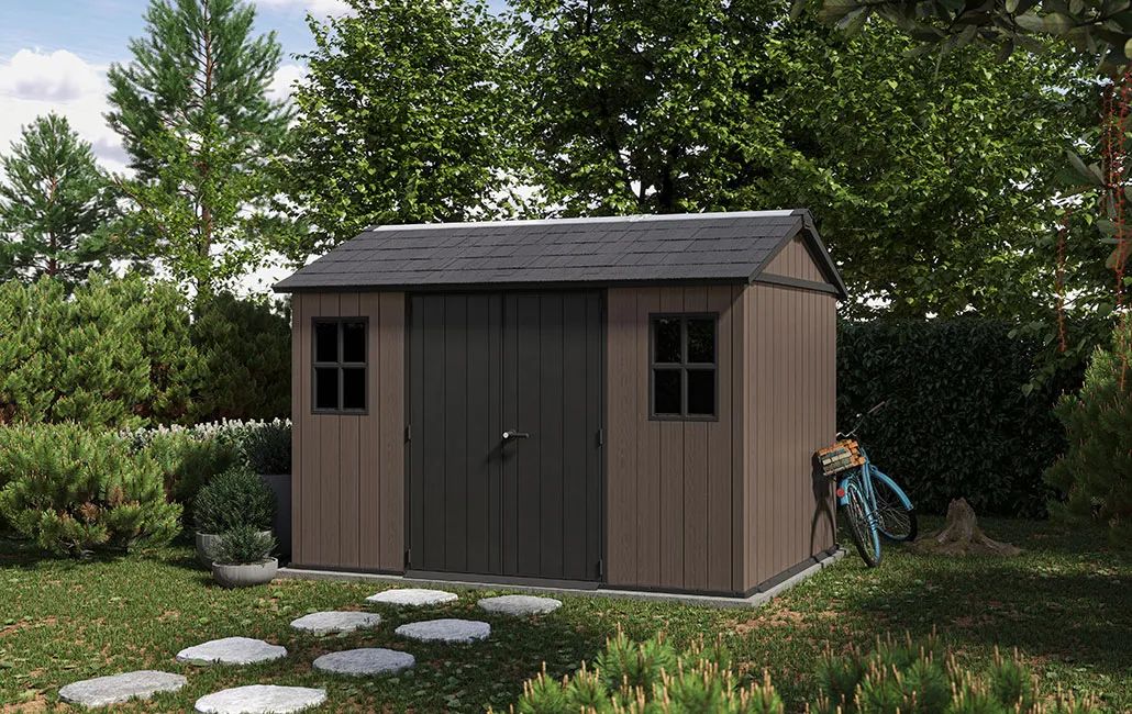 Caseta de exterior Newton Plus 7511 - 230x350x246 cm y 7,2m2 - Marrón