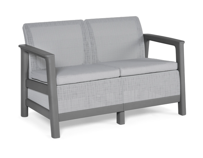 Scandi Linea 2-zits Loungebank  - Lichtgrijs