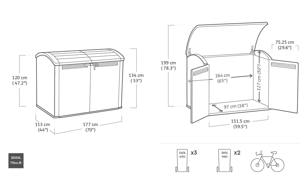 Store It Out Ultra 2000L Storage Box