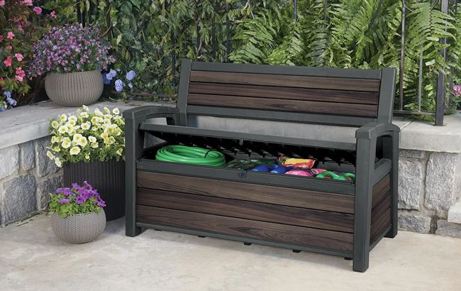 Banco-arcón de exterior Signature 133x61x89 y 227L - Rosewood