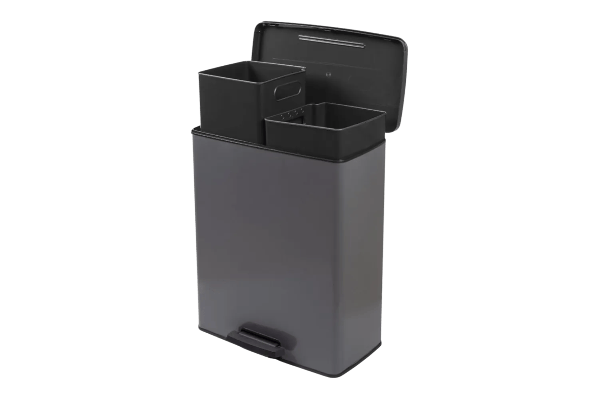 Decobin Duo Prullenbak 26L+26L - Grijs