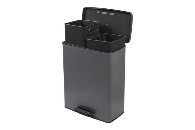 Decobin Duo Prullenbak 26L+26L - Grijs